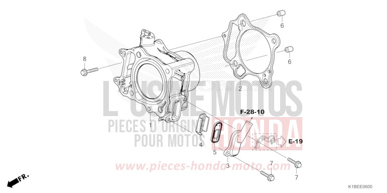 ZYLINDER/PLAETTCHENVENTIL von Forza 350 CARNELIAN RED METALLIC (R296) von 2025